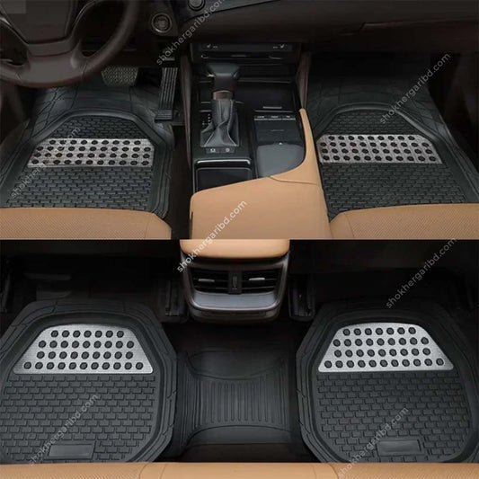 Car Universal Foil Style Floor Mat 5Pcs Set image 0