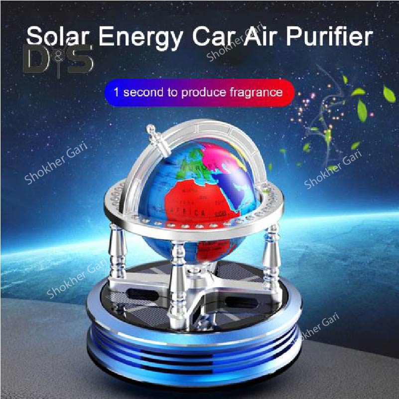 World Map Car Solar Perfume - Blue image