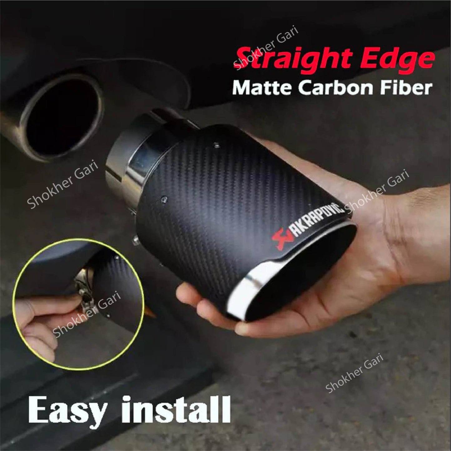 Carbon Fiber Muffler Tip 1 piece image 0