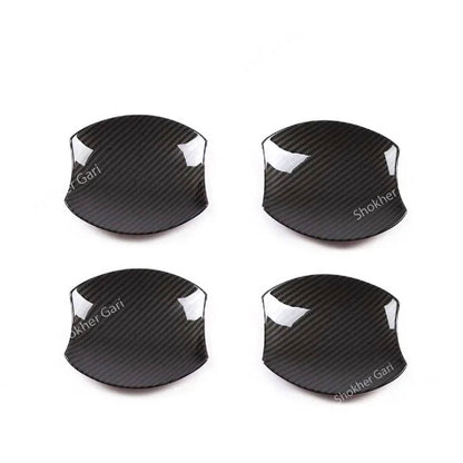 M/Y/P Car Door Handle Bowl Carbon Fiber Cover Trim 4pcs set - 5490 TK image