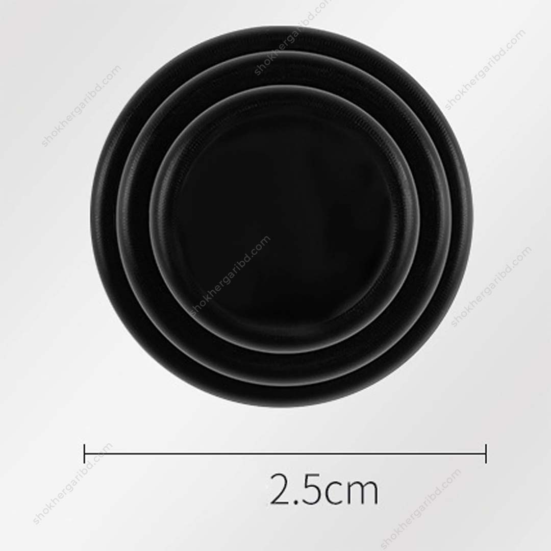 4pcs Car Door Anti Collision Silicone Pad - Black image