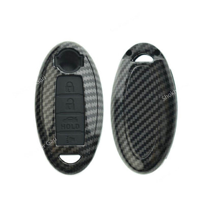 M/Y Carbon Fiber Remote Cover for Nissan X-trail , Blue bird, Juke, Sunny - 3 Button image