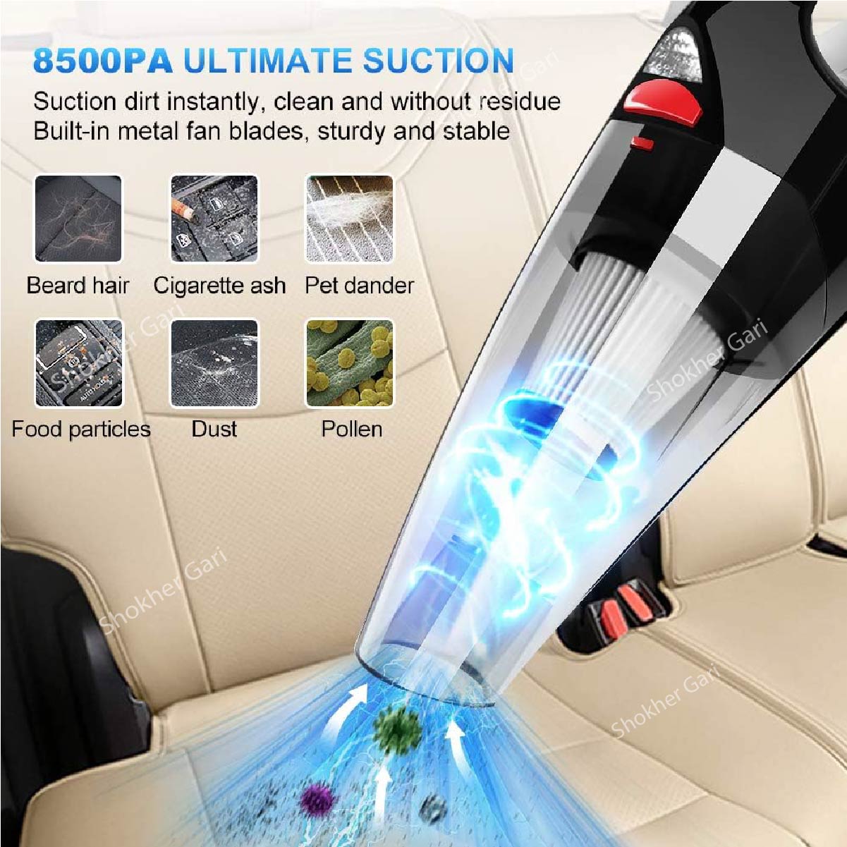 Rechargeable Car Vacuum Cleaner with Light image 1