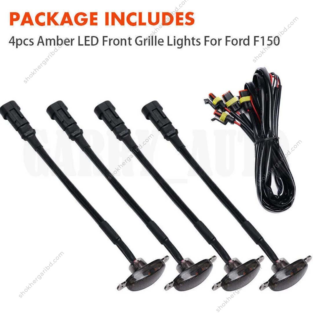 4pcs LED Front Grill Running Lights For Car Style image 4