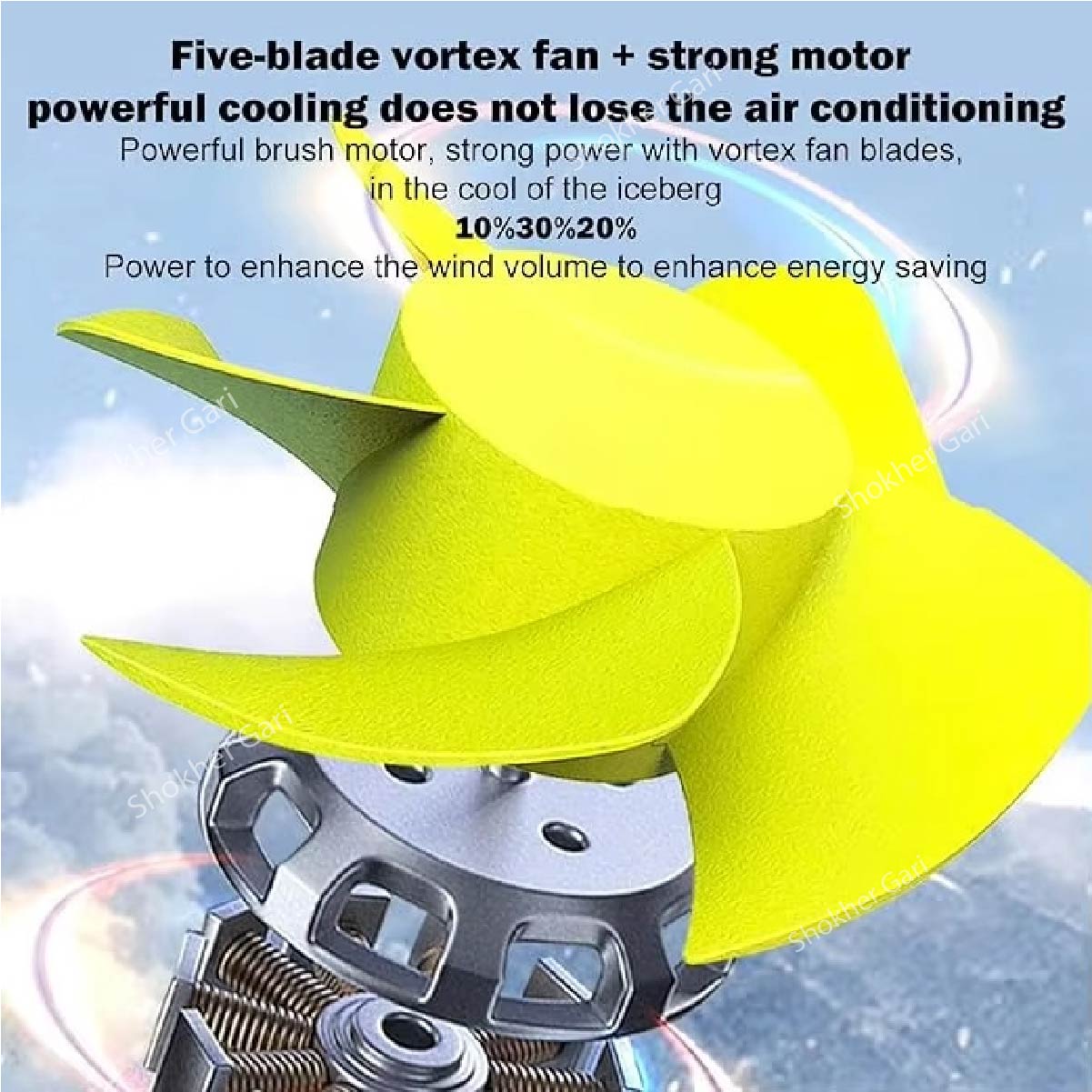 Two Head Electric Fan 360 Degree Adjustable image 2