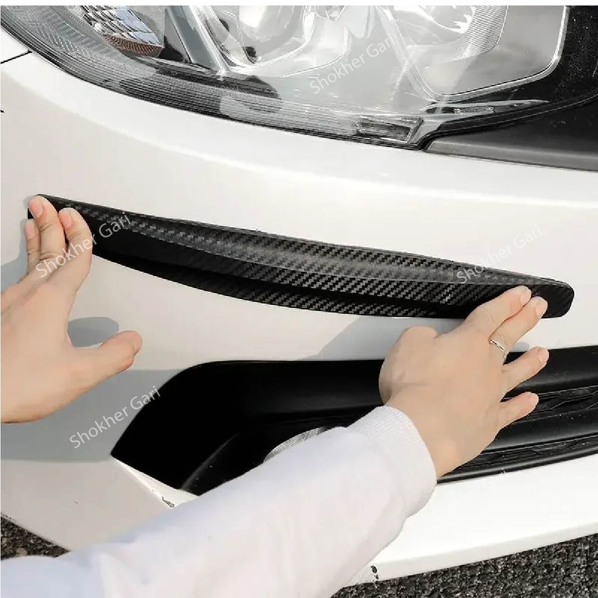 2PCS Car Bumper Universal Protection Strip Anti-scratch Sticker image 3