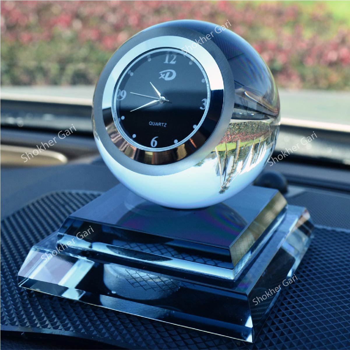 Crystal Ball with Clock Solar Perfume - Black image