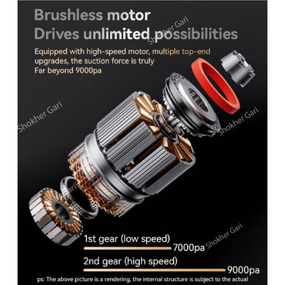 VC08 4000mAh Blowing And Suction 2-in-1 Car Vacuum Cleaner image 1