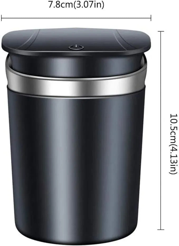 Car Sigarate Ashtray LED 1pcs - Silver image