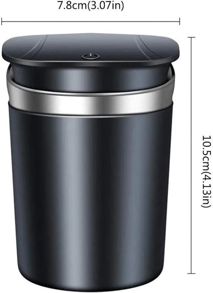 Car Sigarate Ashtray LED 1pcs - Silver image