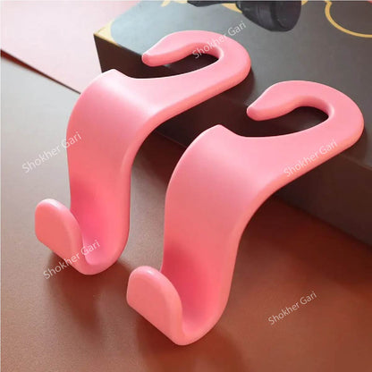 Back Seat Hanger 20Kg Load Capacity - 2pieces set - Pink image