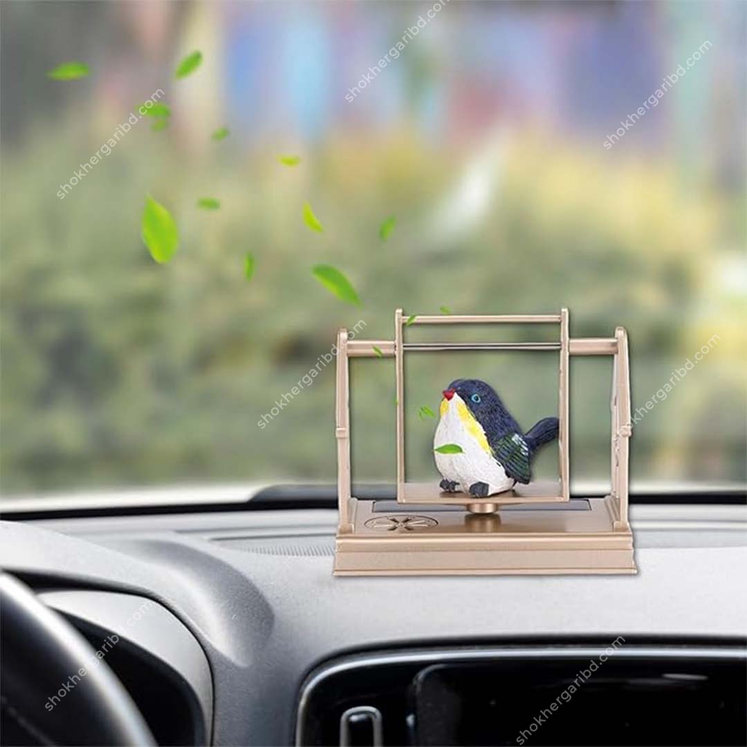 1pcs Solar Car Swinging Bird Air Freshener for Dashboard image 0