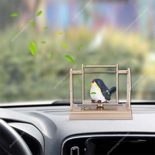 1pcs Solar Car Swinging Bird Air Freshener for Dashboard image 0