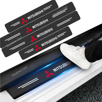 Carbon Fiber Car Door Sill Sticker Protector 4pcs Set (Copy) image 3