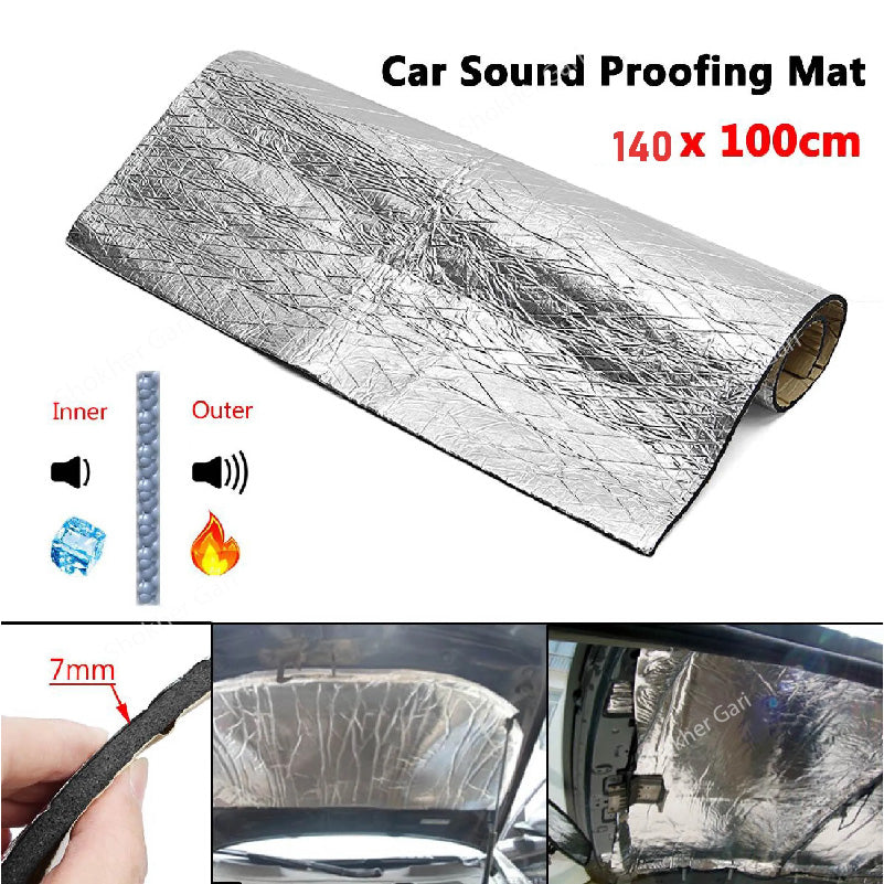 Car Heat and Sound Proofing Insulation  Foam -  Waterproof &amp; Fire Resistant (140*100 cm)) image 0