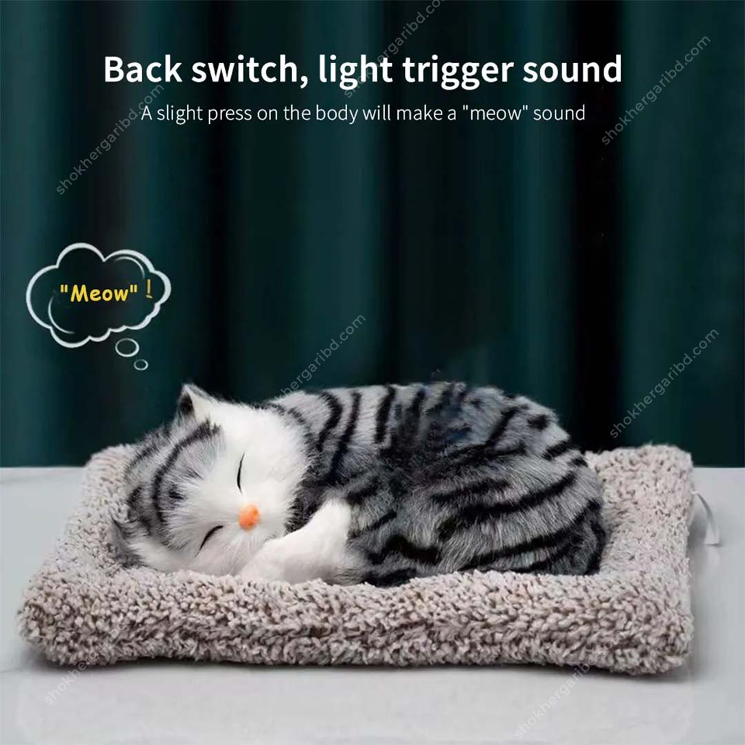 Sleeping Cute Cat for Car Dashboard image 1