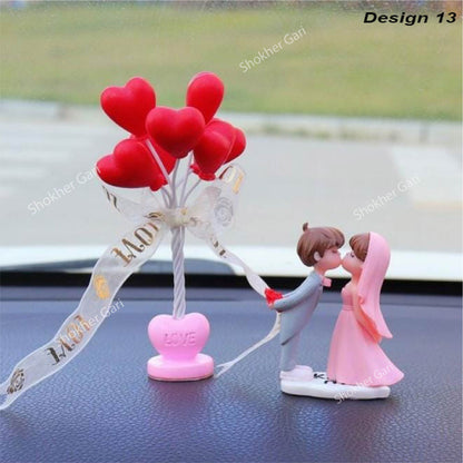 Car Dashboard Showpiece Cute Cartoon Couple Action Doll Balloon - 13 image