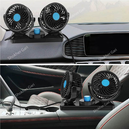 Electric Car Cooling Fan- 12V Electric Dashboard Fan for Cars image 1