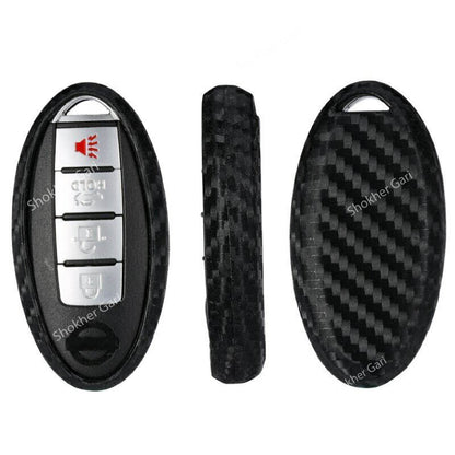 M/Y Carbon Fiber Remote Cover for Nissan X-trail , Blue bird, Juke, Sunny image 2