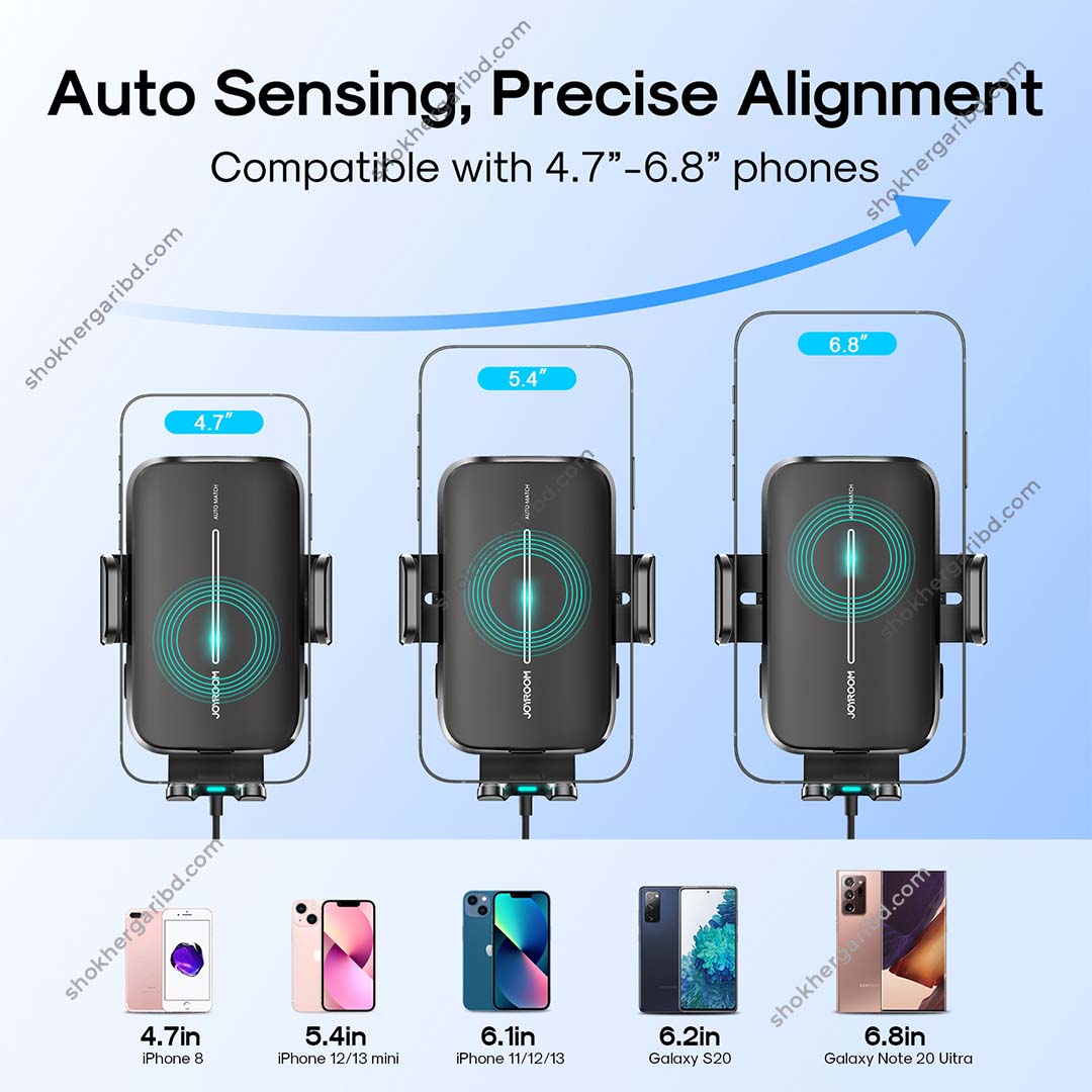 JOYROOM JR-ZS245 Car Dashboard 15W Wireless Charger Phone Holder(Black) image 3