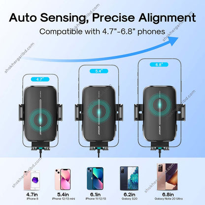 JOYROOM JR-ZS245 Car Dashboard 15W Wireless Charger Phone Holder(Black) image 3