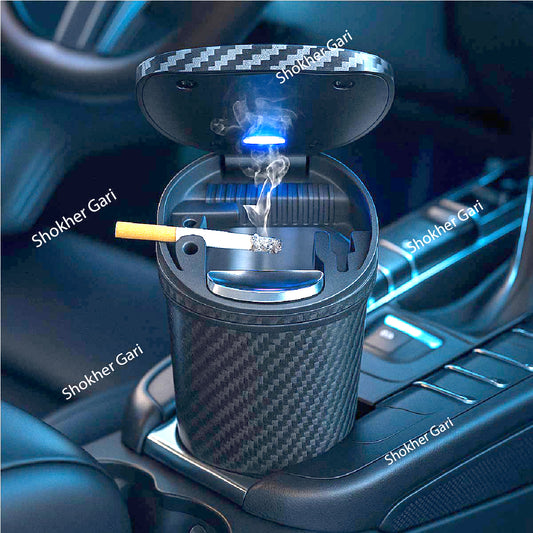 Car 05 Ashtray Carbon Fiber Portable Ceramic (With LED)(D) image 0