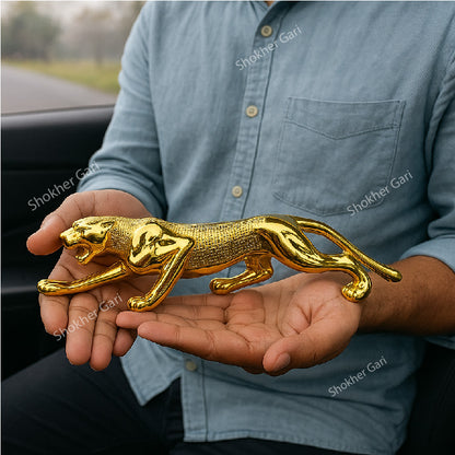 Car Dashboard Golden Jaguar Showpiece image 1
