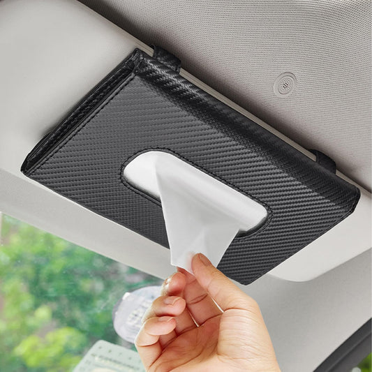 Carbon Fiber Car Sun Visor Tissue Box image 0