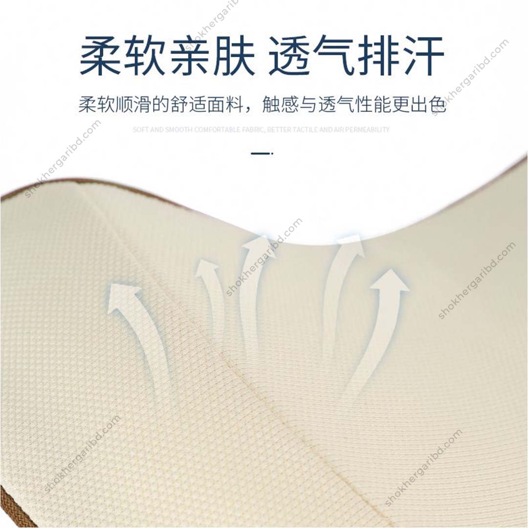 Premium Car memory foam Artificial Leather support Neck Pillow image 1