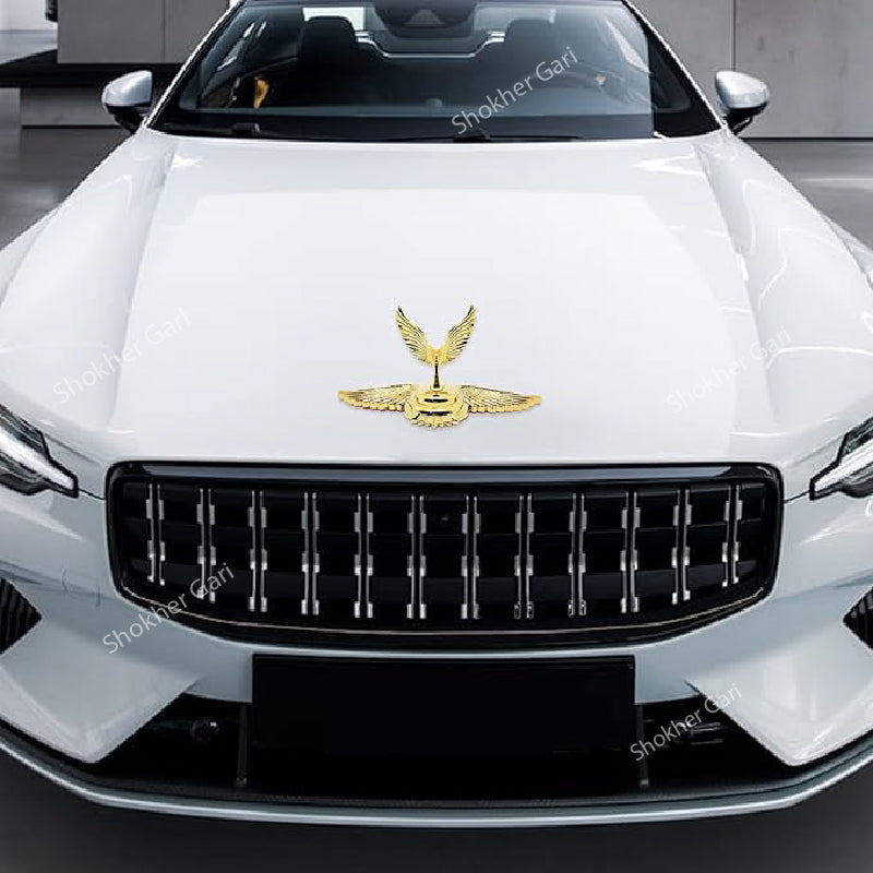 Silver Metal Eagle Flying Car bonnet Logo image 0