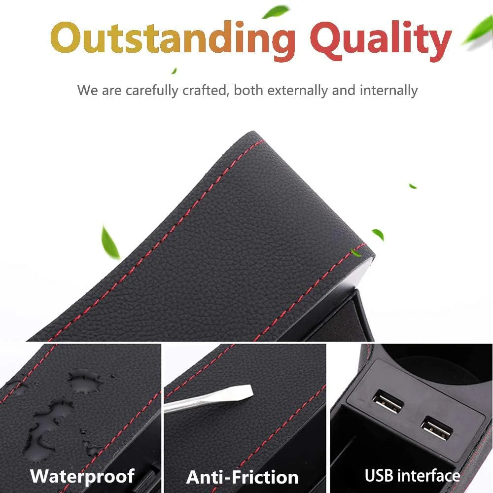 Car USB Cup Holder and Seat Gap Organizer image 2