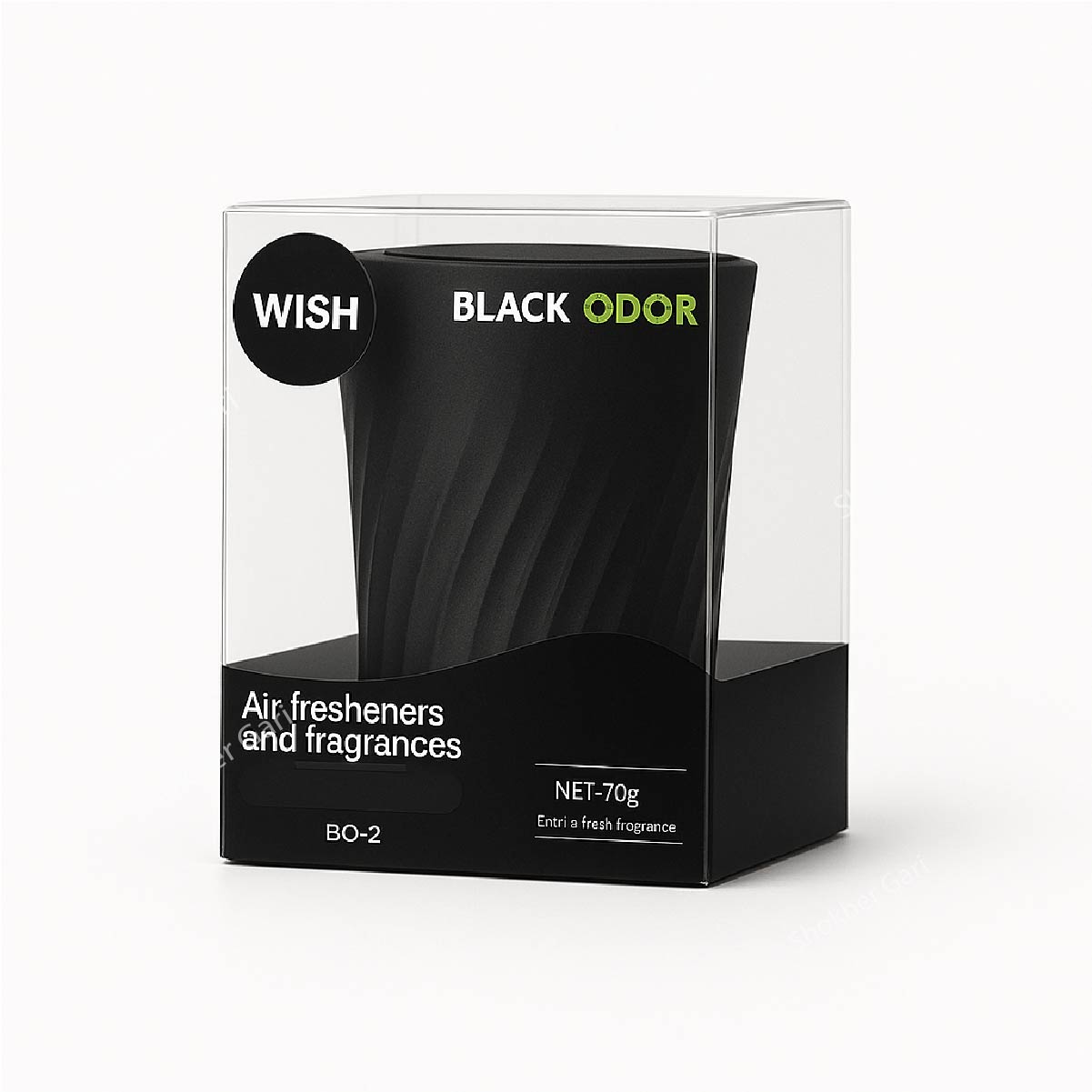 Black Oud Coffee Cup Style Air Freshener Perfume Gel - Wish image