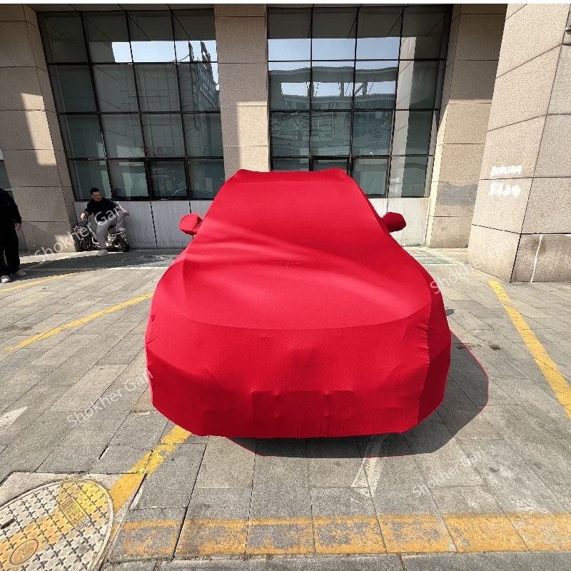 M/Y/P  Mid Size SUV Cover \ Car Cover \ Dust Cover \ Car Body Cover Umbrella Fabric 90% Water Resistant - 1890 TK, Red image