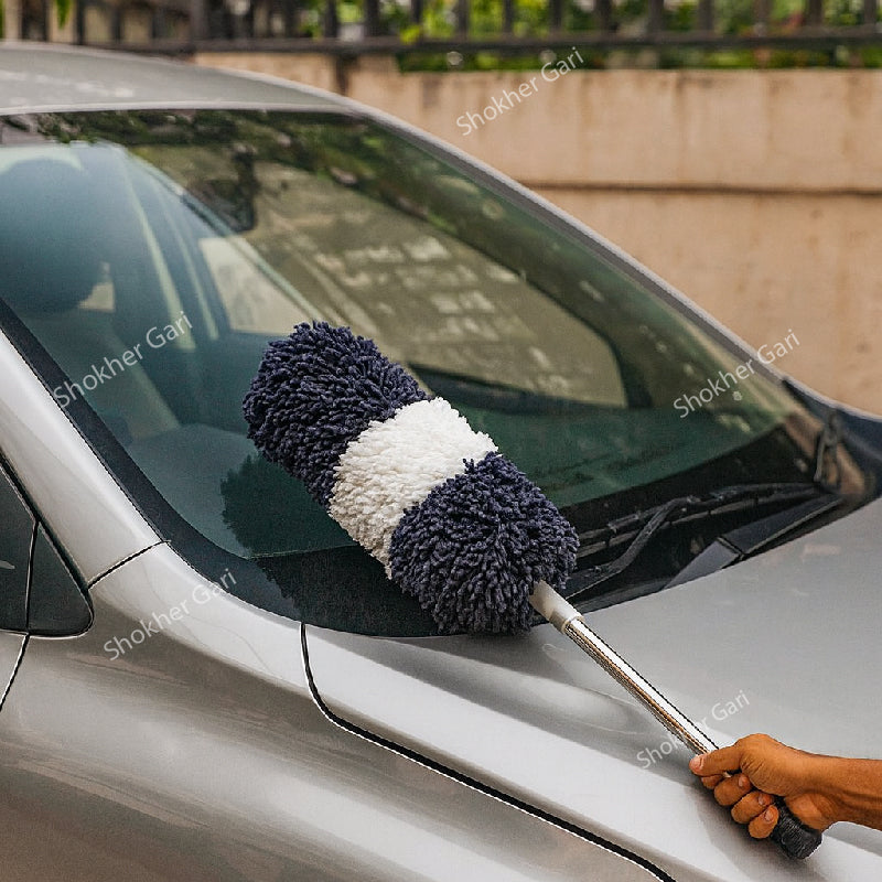 Car 2 Colour Microfiber Round Duster Super Soft / Dust Cleaner image 0