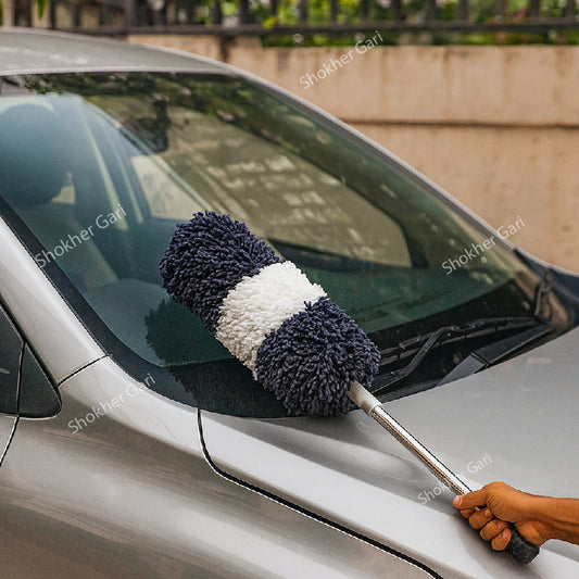 Car 2 Colour Microfiber Round Duster Super Soft / Dust Cleaner image 0