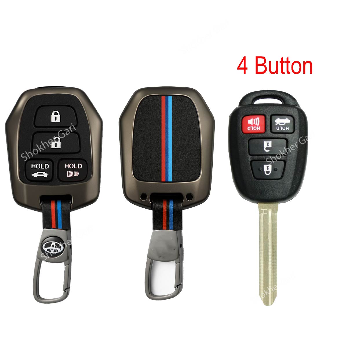 M/Y Zinc Alloy Key Cover Protection Metal Remote Cover For Toyota , Honda, Nissan, Mitsubishi,Hyundai, MG ,BMW Strong Key Cover - Old Fielder image