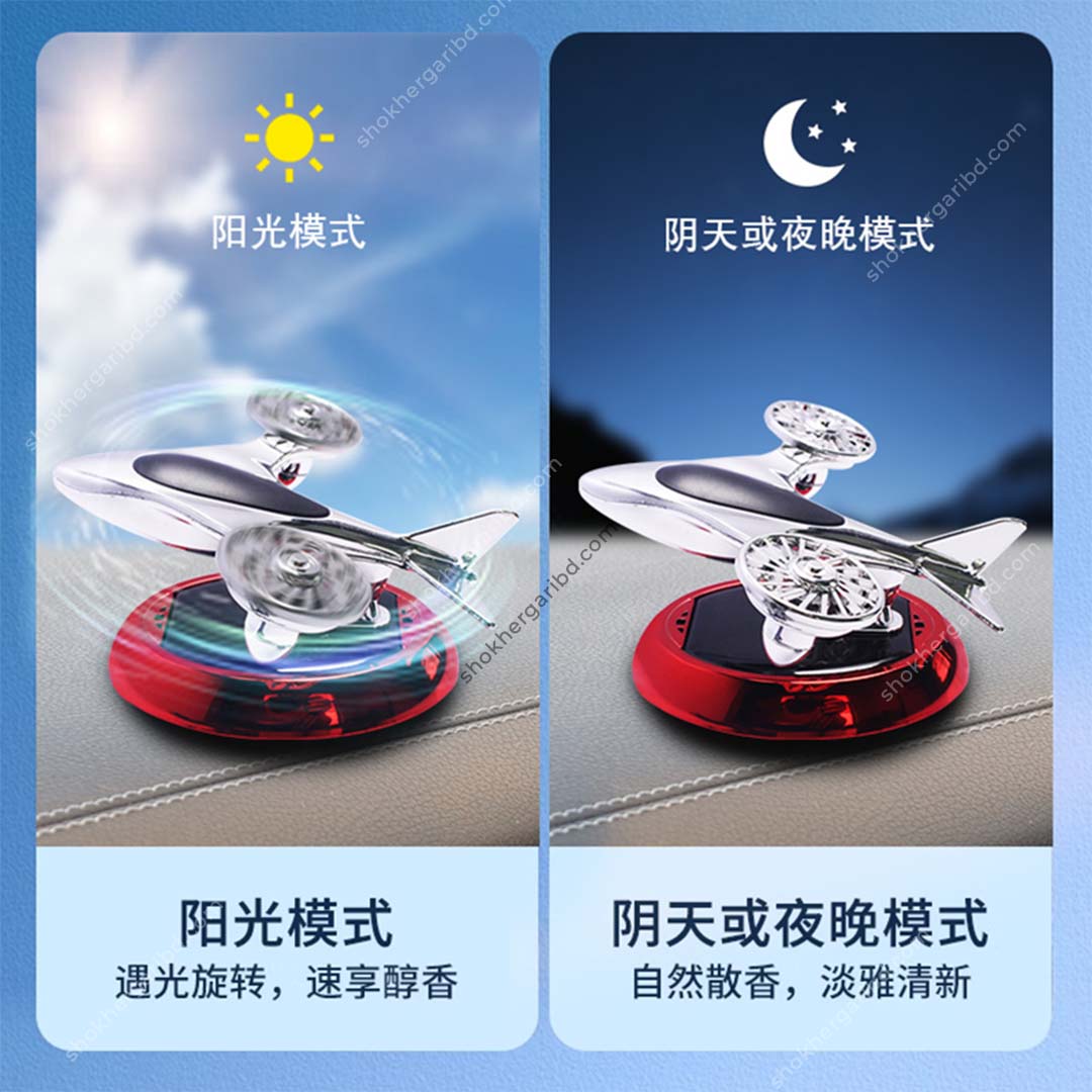 Car Solar Powered Rotary Aircraft Combat Aromatherapy  Perfume image 5