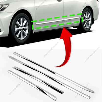 4pcs chrome Car side door universal body Decorative molding cover image 0