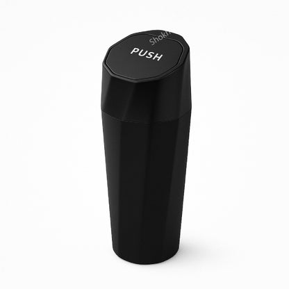 Mini Car Trash Can Portable Dustbin - Black image
