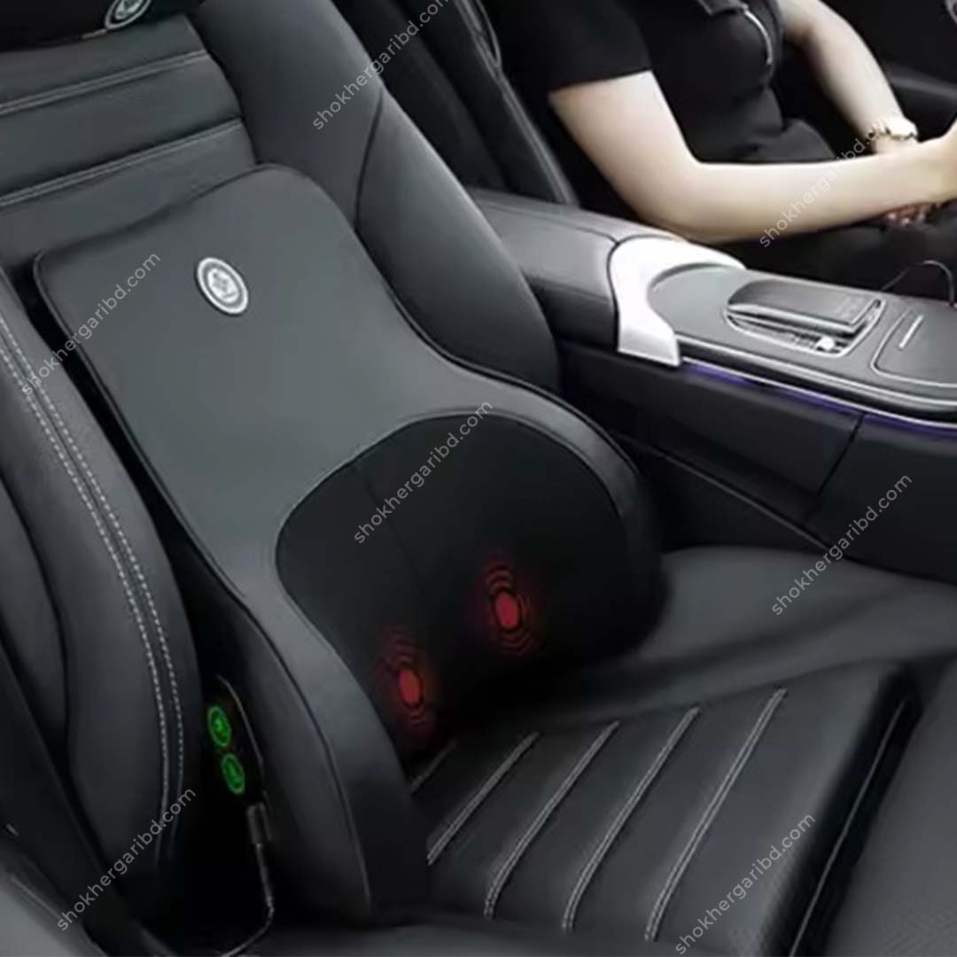 Waist Back Support Pillow Memory Foam - Black image