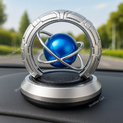 Planet Center Car Solar Perfume - Silver image