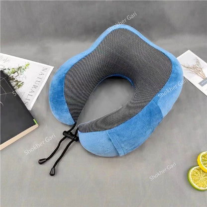 Memory Foam Travel Neck Pillow 1 Piece - Blue image