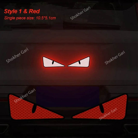 2Pcs Triangle Cat Eyes Pattern Night Reflective Sticker  image 0