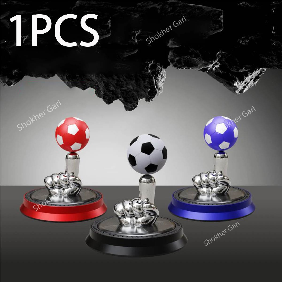 1pcs Football on Fingure Solar Car Perfume image 2