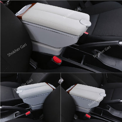Car Universal Armrest Box Double Doors Open USB Console Box(3 colours) image 1
