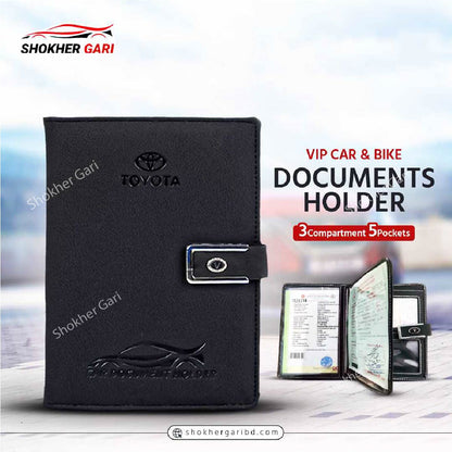 VIP Car &amp; Bike Documents Holder- 3 Compartment 5 Pockets image 23
