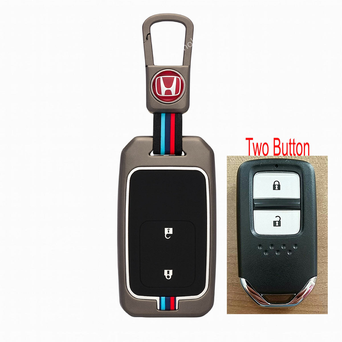 M/Y Zinc Alloy Key Cover Protection Metal Remote Cover For Toyota , Honda, Nissan, Mitsubishi,Hyundai, MG ,BMW Strong Key Cover - Honda Vezel image