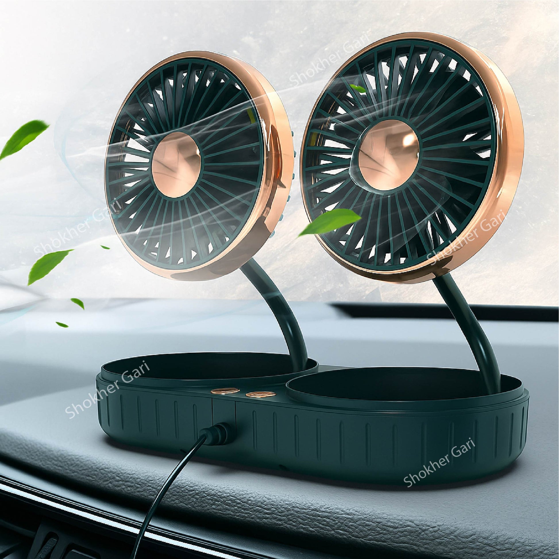 360-Degree Rotating Car Cooling Fan- Portable &amp; Foldable Cooling Fan image 0