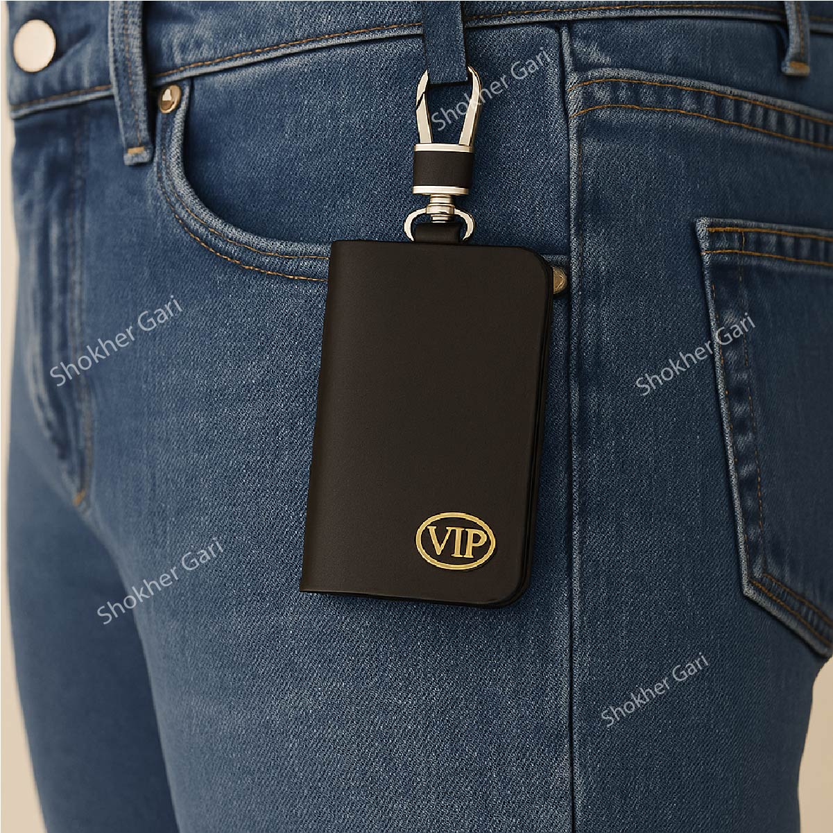 Pu Leather Remote and keychain for Luxurious Car image 12