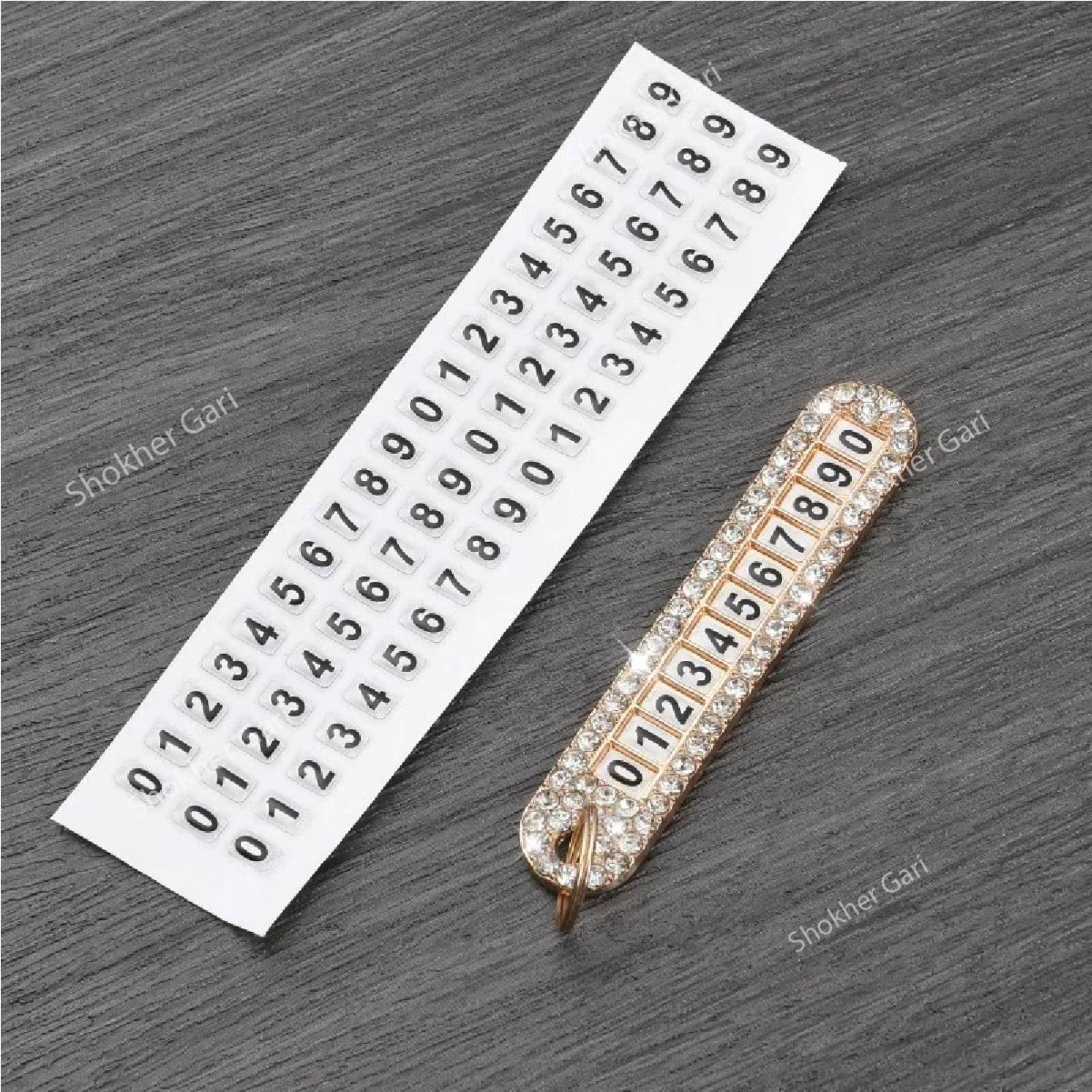 Anti-lost Car Keychain Phone Number Card Keyring image 2